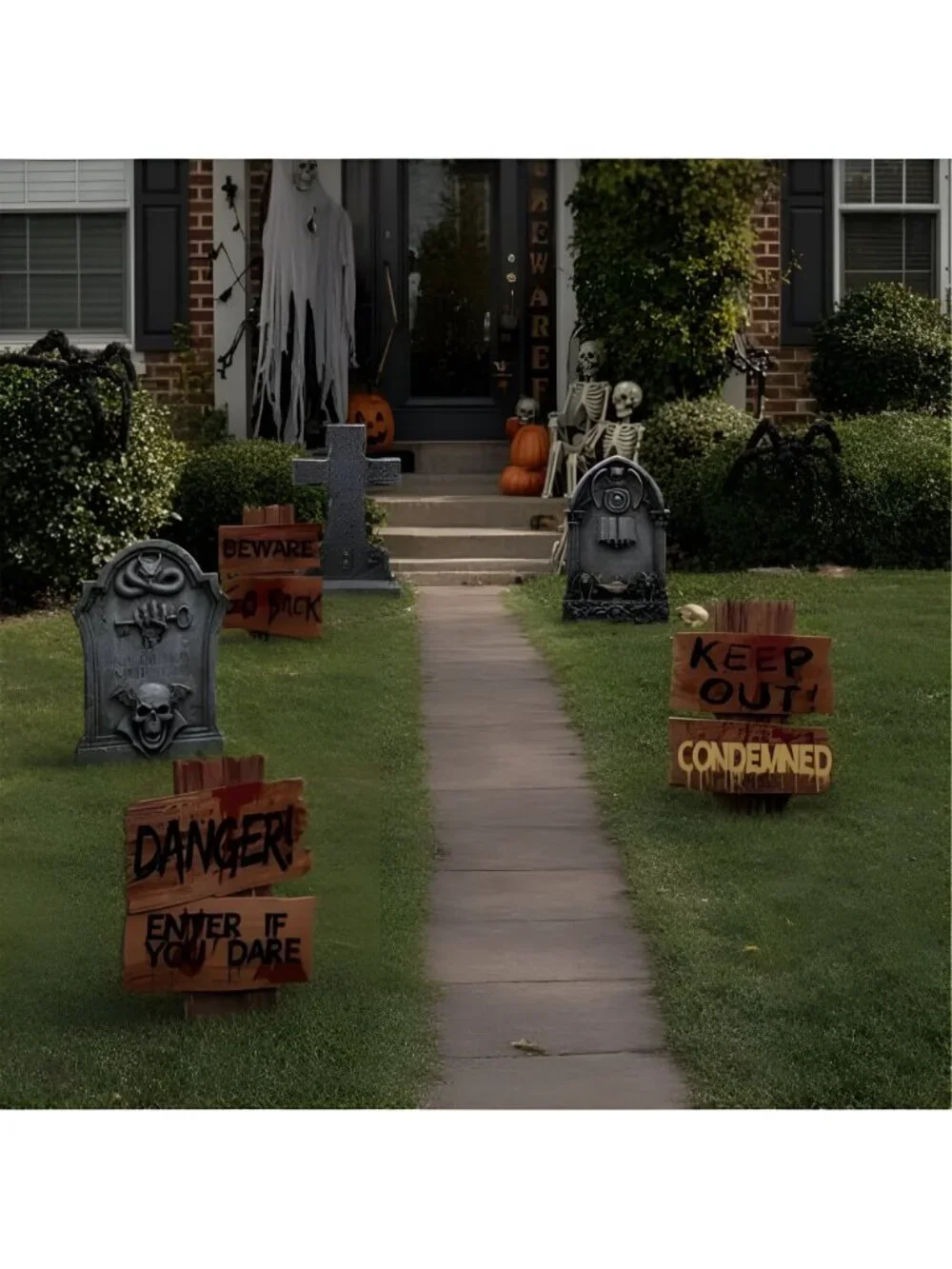 16.5Inch Halloween Decorations Outdoor Yard Signs, 6pcs Double-Sided
